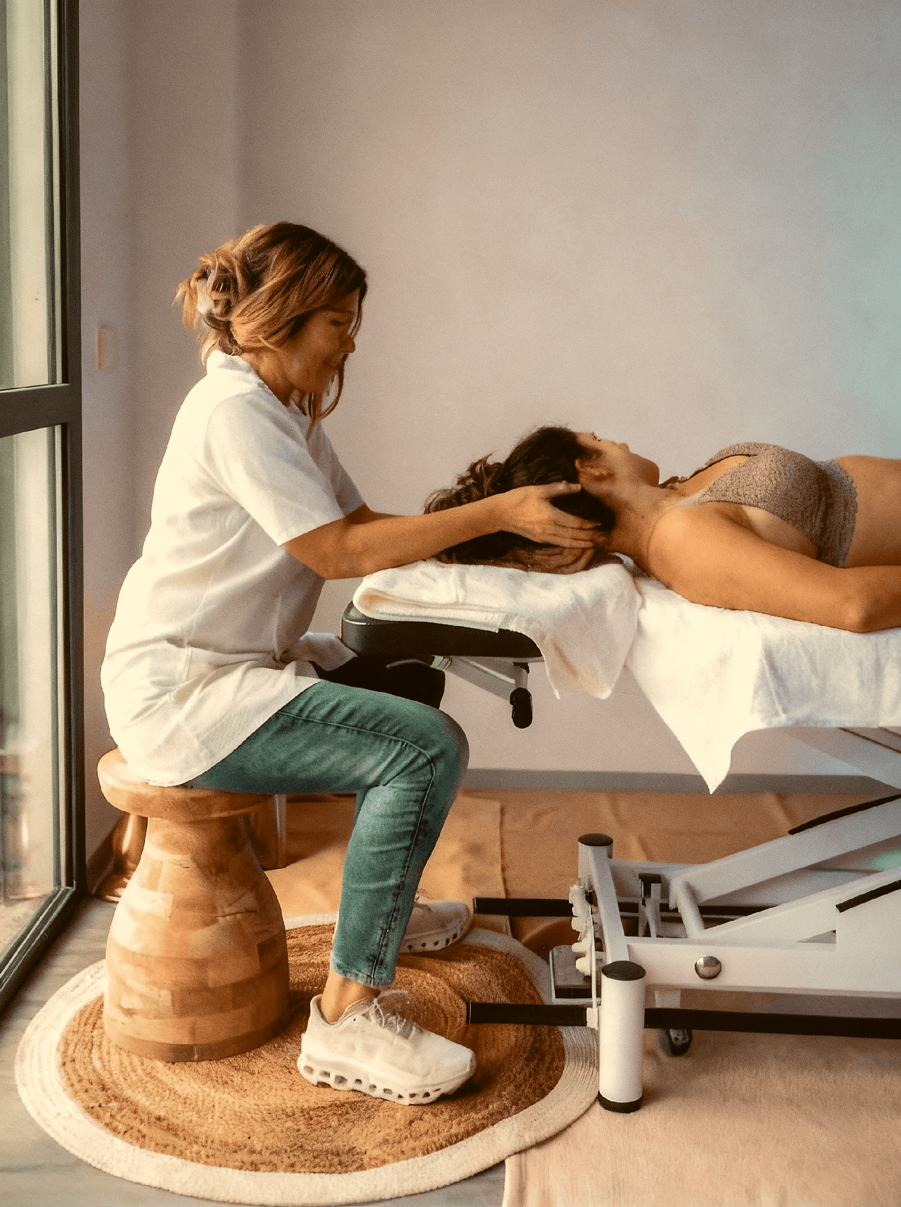 Sandrine en consultation avec une patiente